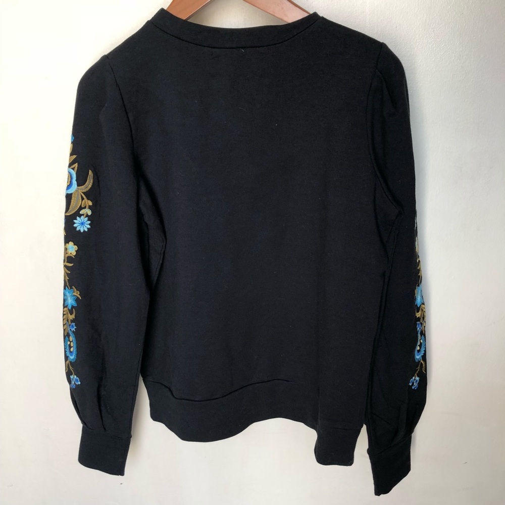 ๐HP๐Drew black floral sweatshirt NWT - Picture 2 of 8